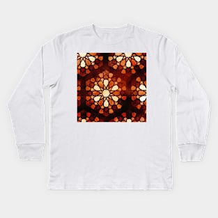 Watercolor stained glass Kids Long Sleeve T-Shirt